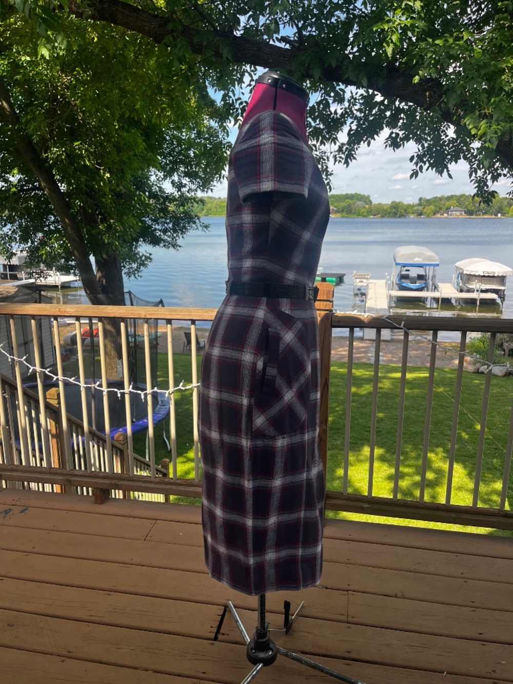 Vintage RARE L.A.M.B by Gwen Stefani Plaid Belted Dress 4/6 - Picture 3 of 16